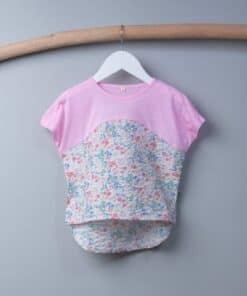 短袖上衣-訂製 花83-輕薄7