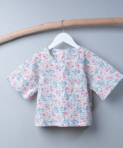 皮蛋6分袖上衣-訂製 花83