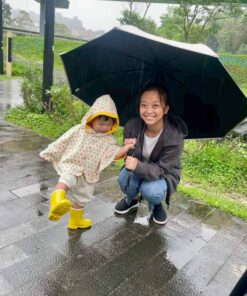 抗風防雨雙面斗篷-訂製 動物11vs玫瑰粉