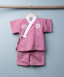 甚平和服-訂製 棉麻28(領邊配米白) 老虎繡片須加購