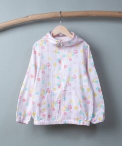 戴帽-防曬外套-訂製(拉鍊) 100-140cm 幾何41