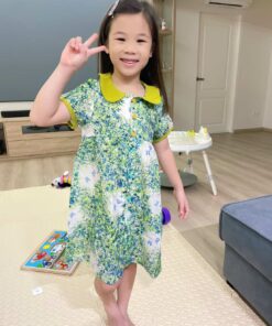 圓領袖邊洋裝(短袖)-訂製 名20vs棉麻26(領口+袖邊)