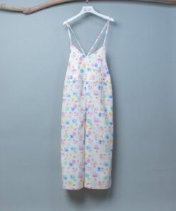 星沙V領吊帶褲裙-訂製 和風46