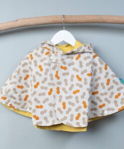 抗風防雨雙面斗篷-訂製 自然33vs黃色