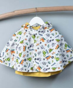 抗風防雨雙面斗篷-訂製 自然21vs黃色防水