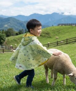 抗風防雨雙面斗篷-訂製 自然41vs黃色