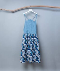 珊瑚海吊帶長裙-訂製 牛仔棉麻vs名25