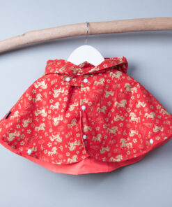 抗風防雨雙面斗篷-訂製 動物41vs粉色防水