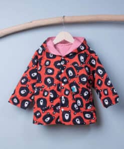 防風抗雨機能［外套］-訂製 動物44vs玫瑰粉 台灣黑熊 大紅