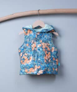 保暖連帽(雙面)背心-訂製 名9vs綠色鋪棉