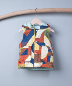 保暖連帽(雙面)背心-訂製 名27vs粉色鋪棉