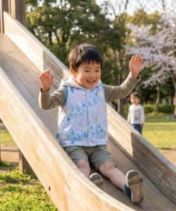 保暖連帽(雙面)背心-訂製 動物35vs黃色鋪棉