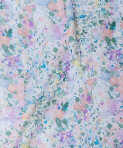 名34(細棉麻)-水彩粉紫