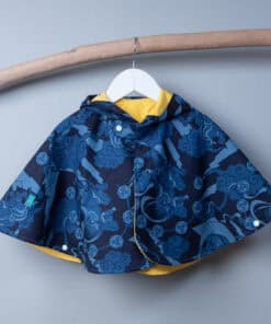 抗風防雨雙面斗篷-訂製 和風29vs黃色防水