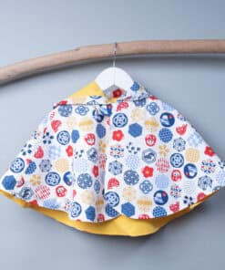 抗風防雨雙面斗篷-訂製 和風52vs黃色防水