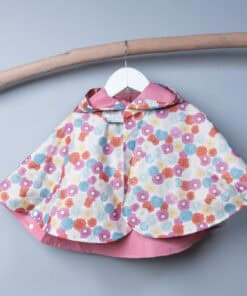 抗風防雨雙面斗篷-訂製 花89vs粉色防水