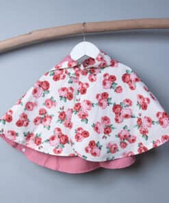 抗風防雨雙面斗篷-訂製 花91vs粉色防水