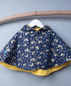 抗風防雨雙面斗篷-訂製 動物42vs黃色防水