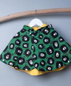 抗風防雨雙面斗篷-訂製 動物43vs黃色防水