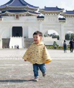 抗風防雨雙面斗篷-訂製 動物40vs黃色防水