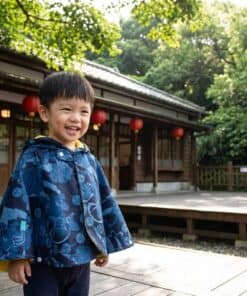 抗風防雨雙面斗篷-訂製 和風29vs黃色防水