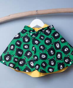 抗風防雨雙面斗篷-訂製 動物43vs黃色防水 台灣黑熊