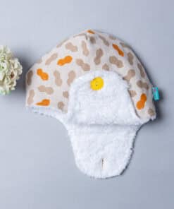 遮耳飛行帽(毛料)-現貨 自然33 52cm